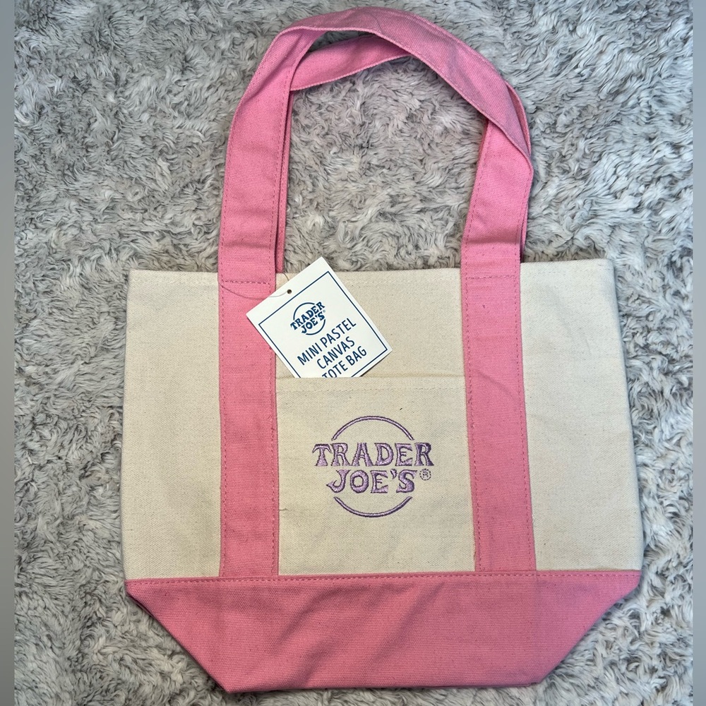VIRAL Trader Joe’s Mini Pastel Canvas Bag